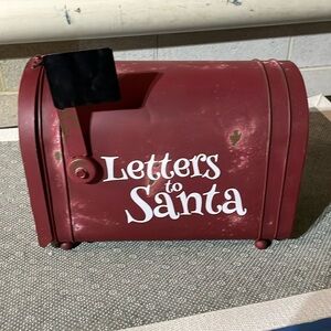 Rustic Christmas Mailbox Table Decor